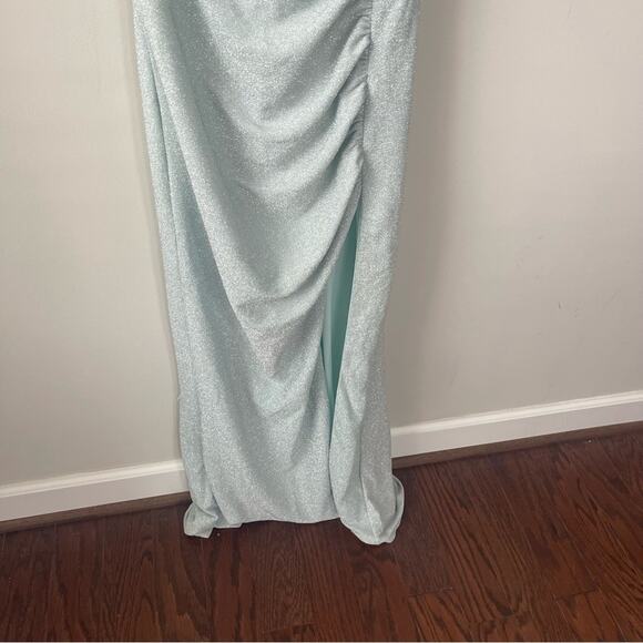 Superdown | Karmin Ruched Maxi Sparkle Dress - Picture 6 of 14